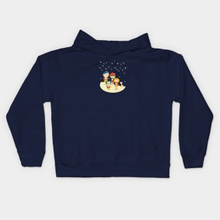 Christmas carol singers Kids Hoodie